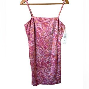 NWT Lauren Ralph Lauren Dress Sz  8 Pink Orange Paisley. Stretchy Preppy party